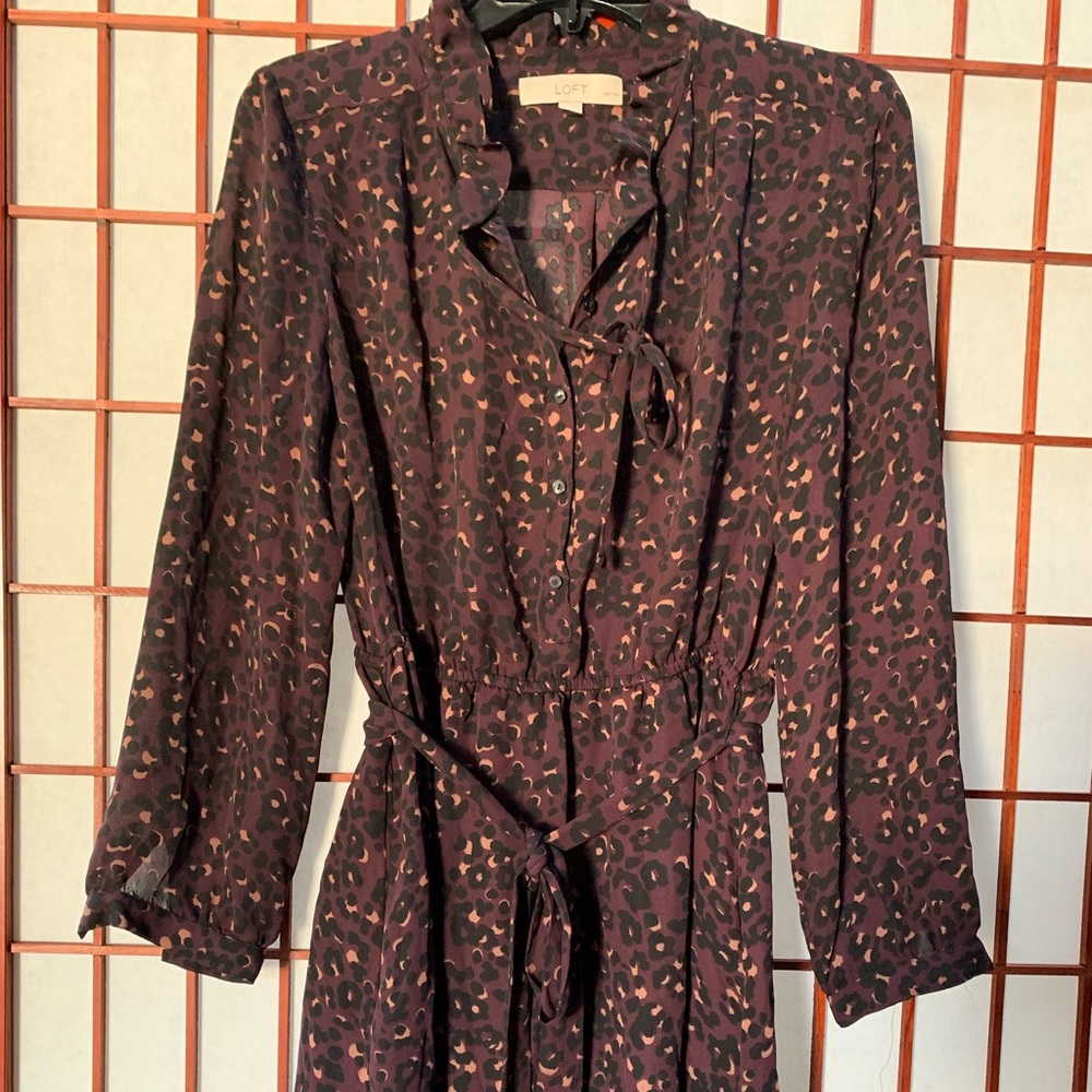 Ann Taylor by Loft Cheetah Print Dress